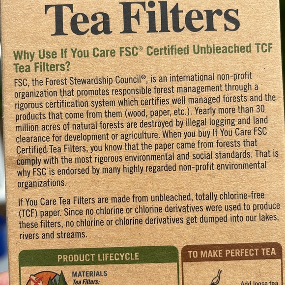 50 Tea Filters Unbleached Chlorine Free (TCF) Size TALL Kettle and Tall Mugs - Picture 7 of 7